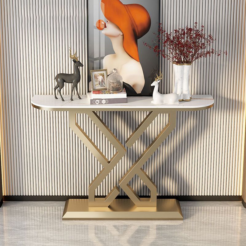 11.8" W Console Table Stain Resistant Slate Contemporary End Table