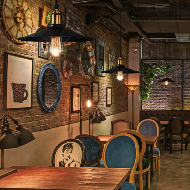 1 Lumières de plafond suspendues éclaboussées pendentif en métal de style industriel pour le magasin de vêtements
