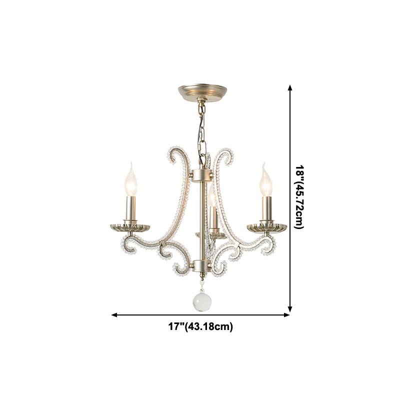 Lámparas de lámparas de lámpara de vela lámparas colgantes de suspensión múltiples de estilo americano para sala de estar