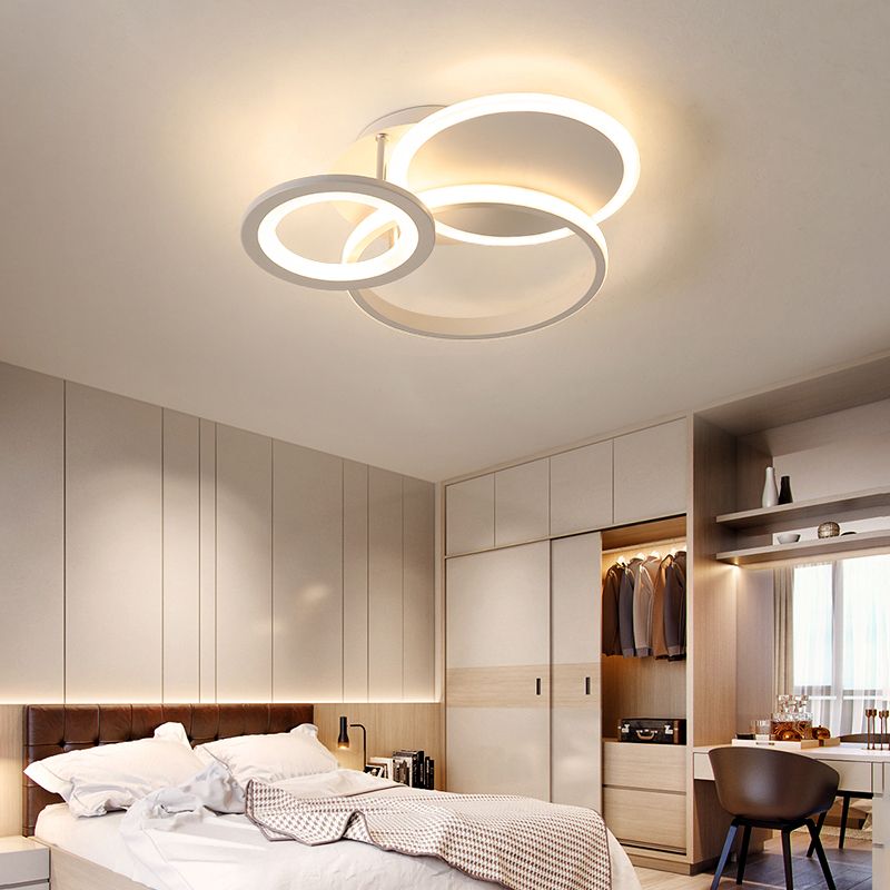 Halo White Hanne en forme de monture à chasse d'eau à LED minimaliste LED LEPLIQUE DE PLADE POUR CHAMBRE