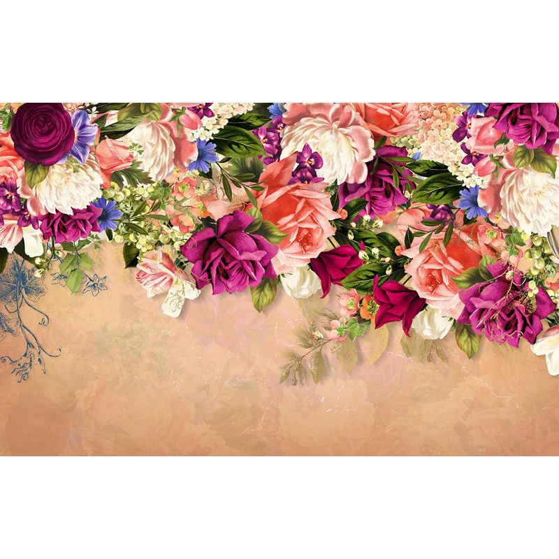 Beautiful Blooming Flower Mural Wallpaper for Girls Bedroom, Purple, Made to Measure