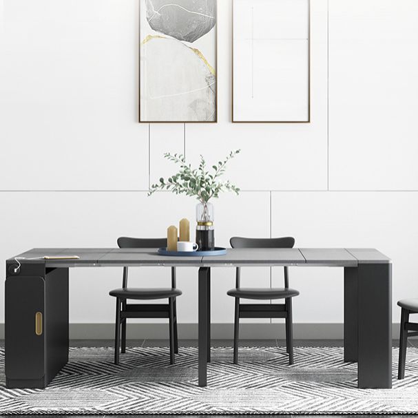 Contemporary Style Drop Leaf Dining Table Rectangle Table for Dining Room