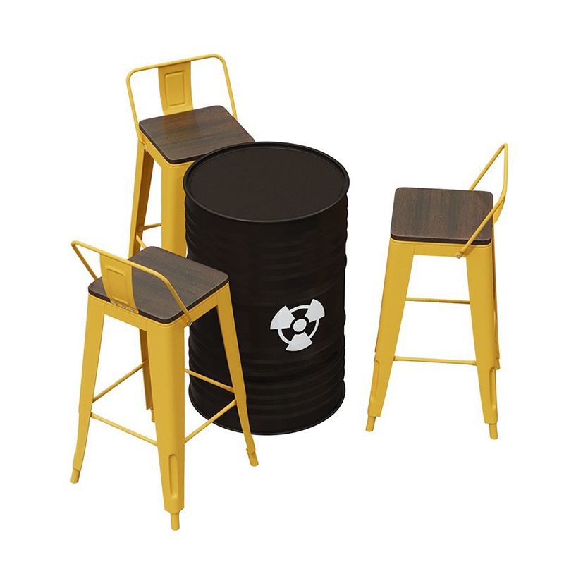 1/2/4 Pieces Industrial Bar Stool and Table Set Metal Bar Table Set