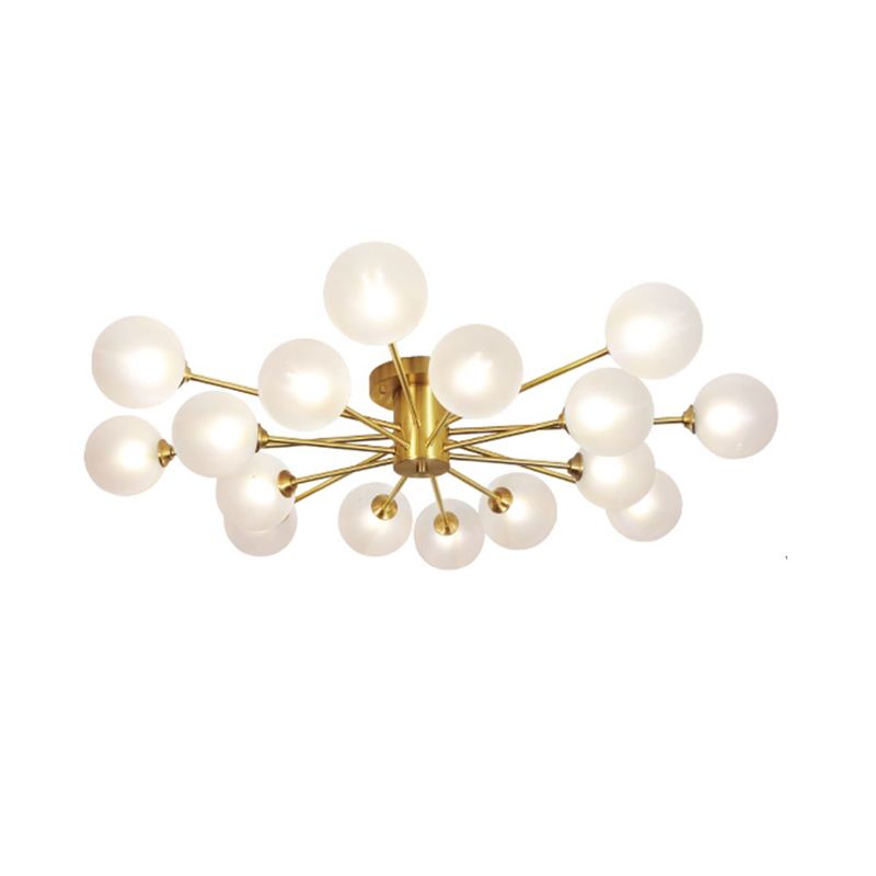 Nordic Style Ceiling Light Glass Shade Ball Shape Ceiling Lamp for Living Room