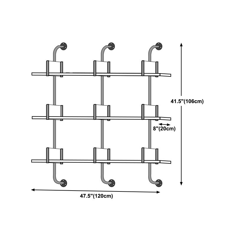 Modern Wooden Wall Mounted Bookshelf Floating Storage Bookcase