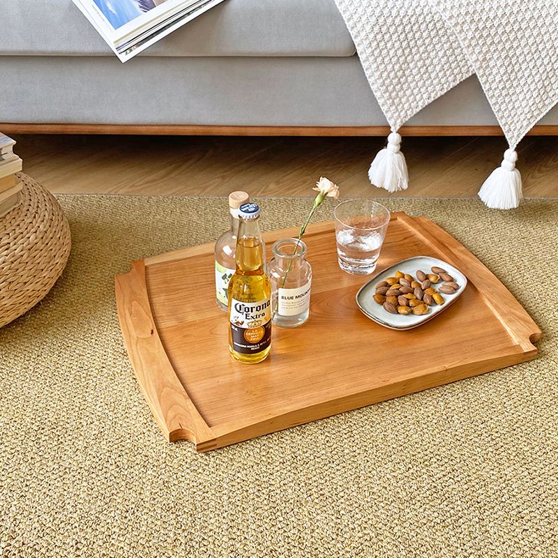 Modern Rectangular End Table Double Tier Corner Table with Storage