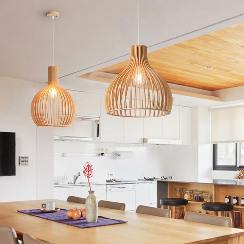 Chinesische Kuppel Anhänger Beleuchtungskörper Rattan Hanges Licht mit hängenden Schnur für das Restaurant