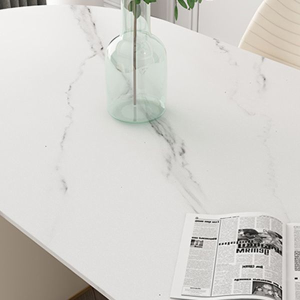 Table ovale de luxe traditionnelle en métal