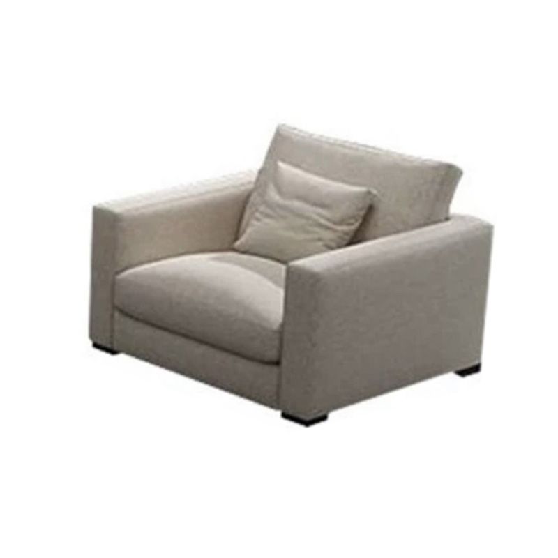 Padded Wooden down Cloth Rectangular Sofa with Pillow Back and Down/sponge/latex Cushion