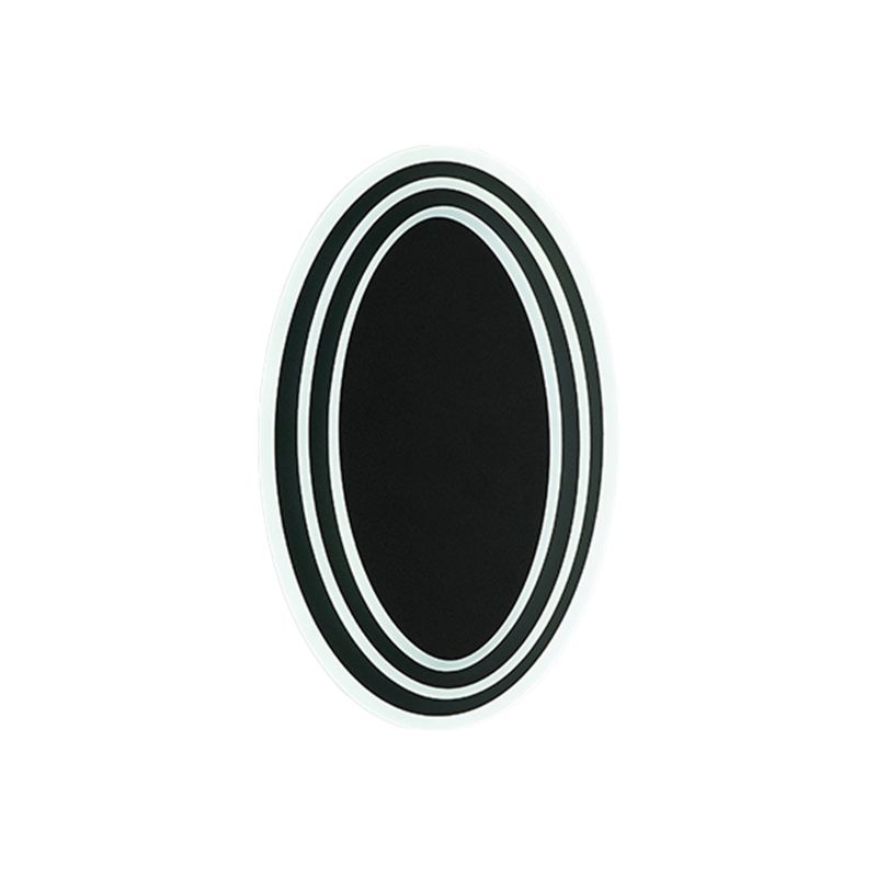 Iluminación de montaje de pared girable redondo negro/negro Luz de pared acrílica LED modernista Actualización en luz cálida/blanca