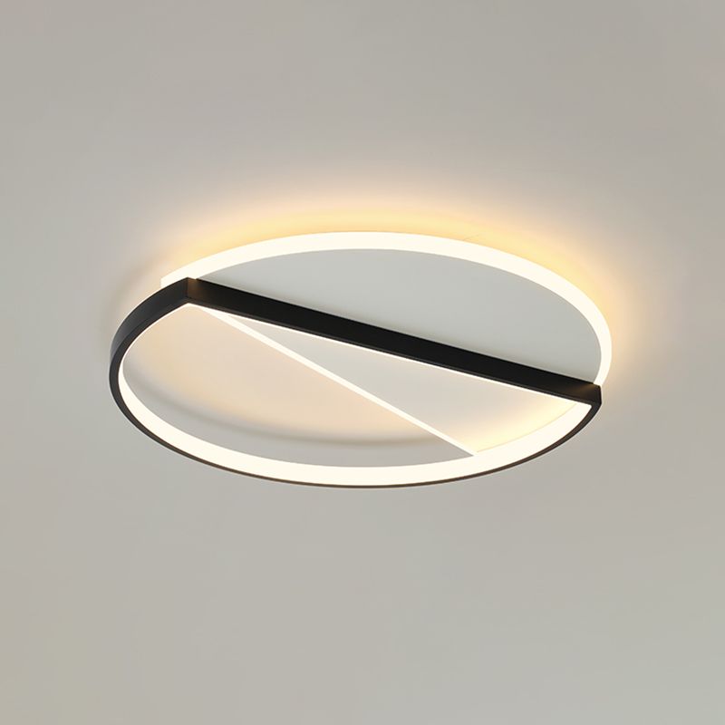 Acrylic Geometric LED Ceiling Fixture in Modern Minimalist Style Lacquered Iron Indoor Flush Mount