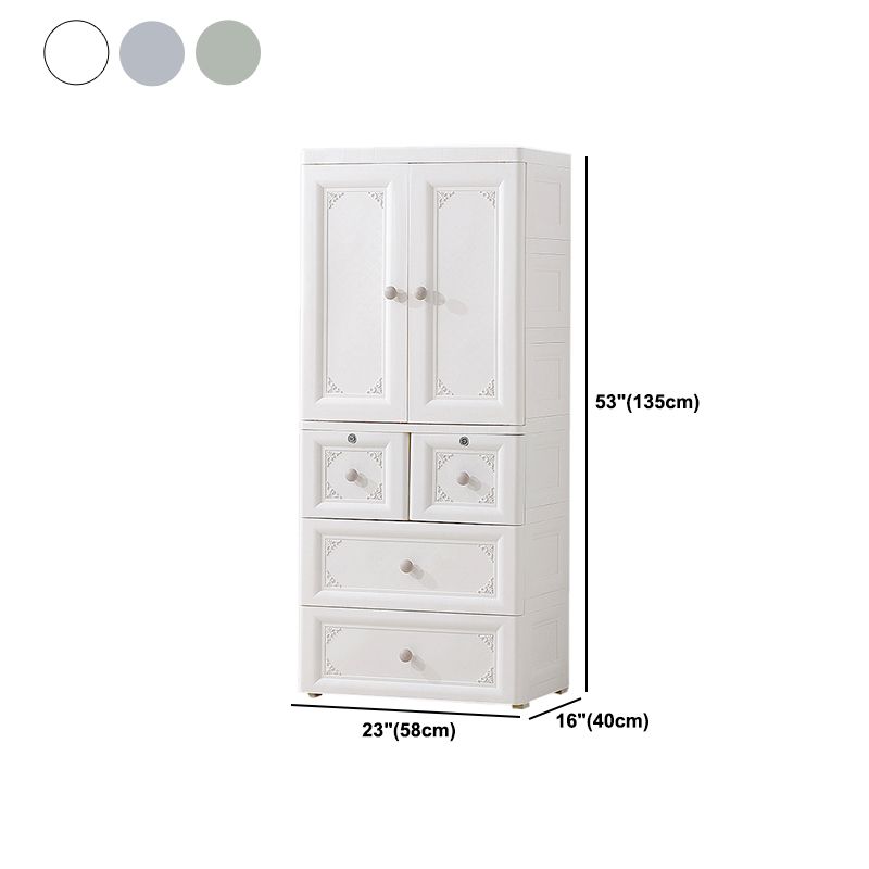Contemporary Style Wardrobe Plastic Bedroom Wardrobe Closet With Lock