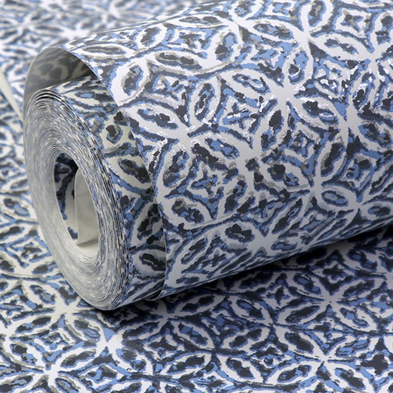 Lichte kleurgeometrieën behangrol, vlekbestendige wandbekleding voor badkamerdecoratie