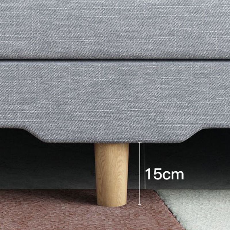 31.5 " H Contemporary Cotton Blend Armless Convertible Sleeper Sofa with 2 Pillows