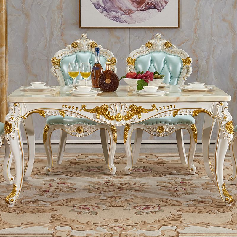 Victoria Style Rectangle Table Set 1/2/3/7 Pieces Dining Set for Home