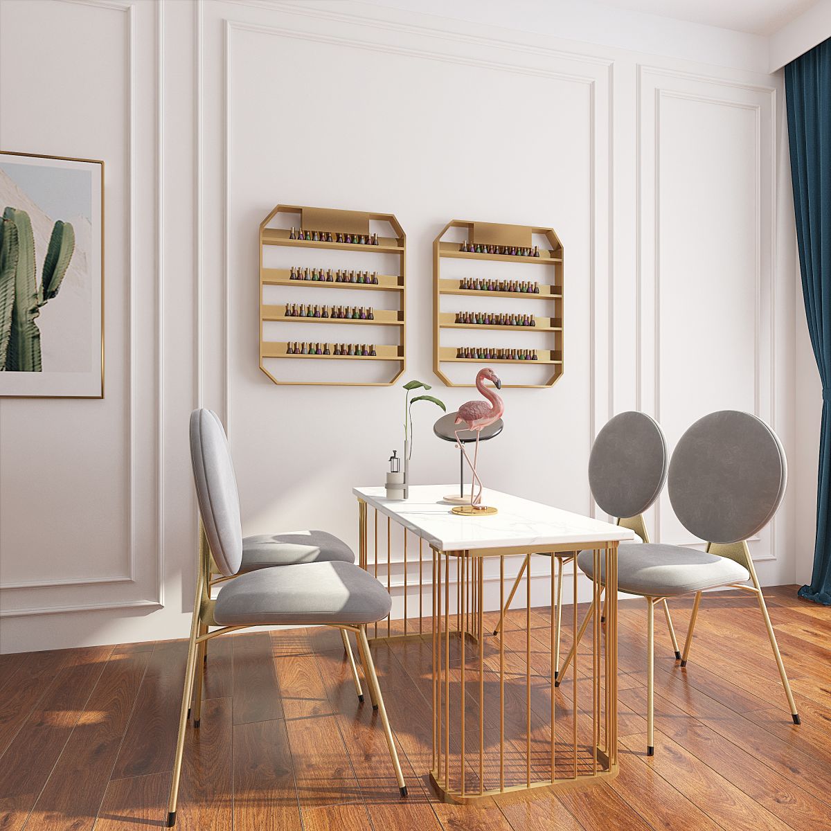 Sillas de comedor de metal de estilo nórdico, silla sin brazos con parte trasera abierta para uso doméstico