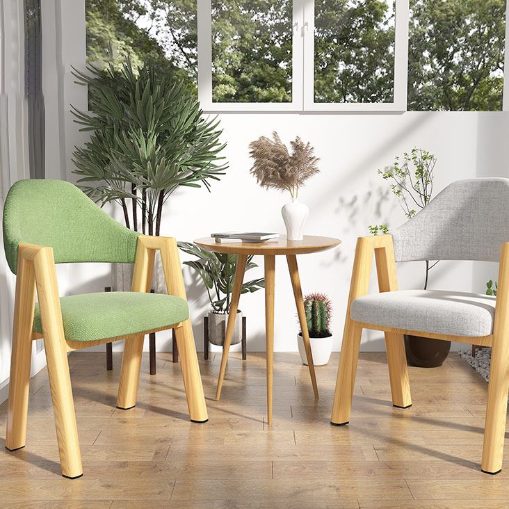 Fauteuils de salle à manger modernes Fauteuil rembourré avec pieds en métal (Ensemble de 4)