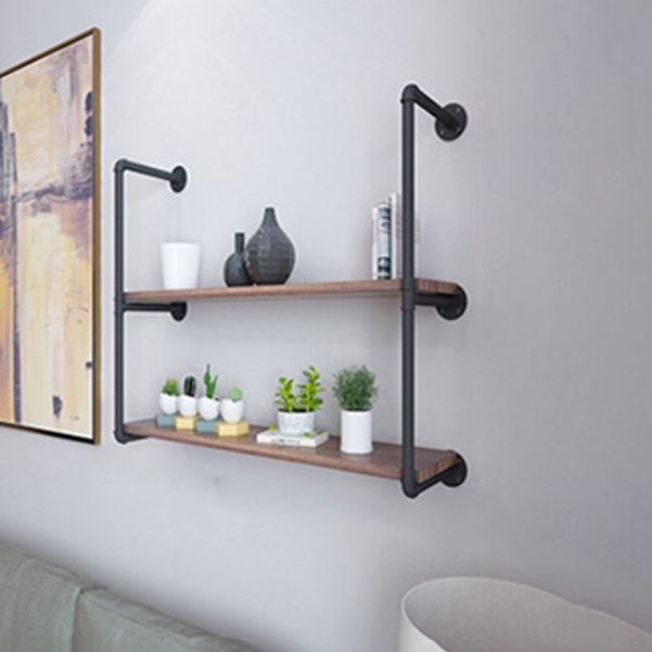 11.81"W Bookshelf Wall Mounted Industrial Style Bookcase for Home Office