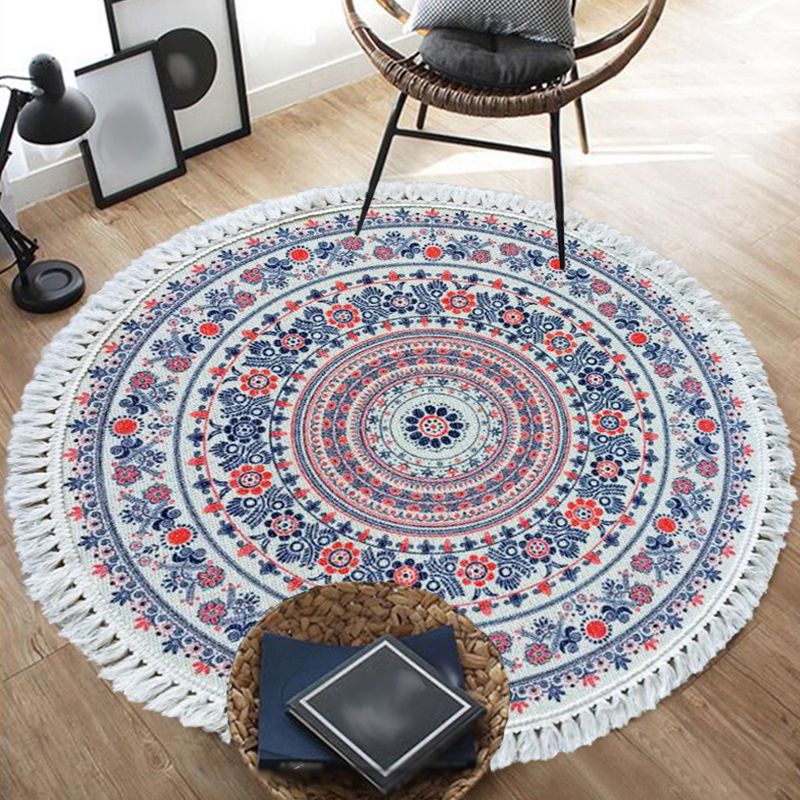 Tappeto tradizionale per motivi floreali tribali multicolori marocchini di lino per animali domestici friendly non slip tappeto per camera da letto