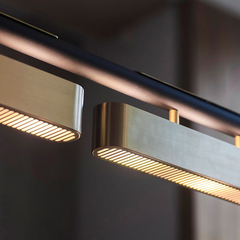 2/3/4-Light Modern Ceiling Light Black Metal Kitchen Island Lighting for Bedroom