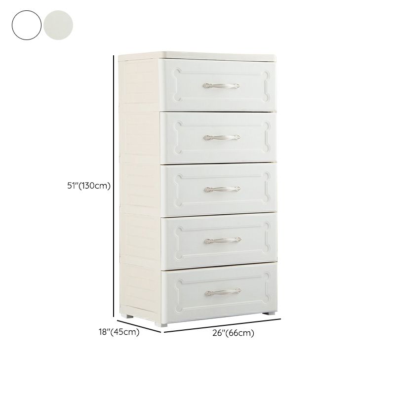 Plastic Storage Cabinet with Legs Modern Wardrobe Closet with Drawer