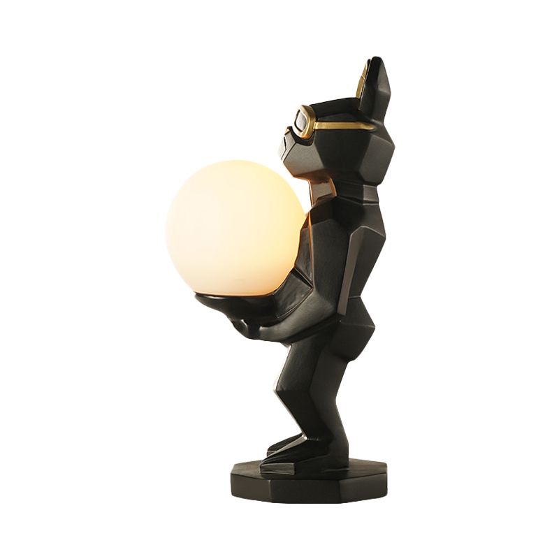 Lámpara de mesa de dormitorio LED de resina LED de alta noche de dibujos animados/conejo/unicornio