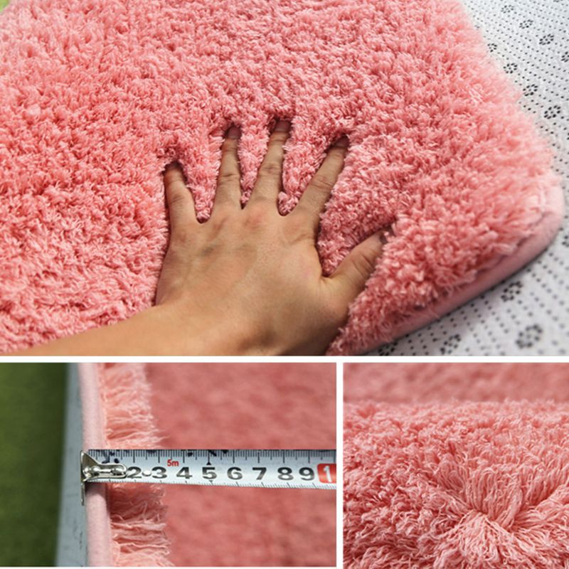 Alfombra sencilla para sala de estar, alfombra interior de color sólido multicolor, mezcla de algodón, respaldo antideslizante, alfombra que admite mascotas