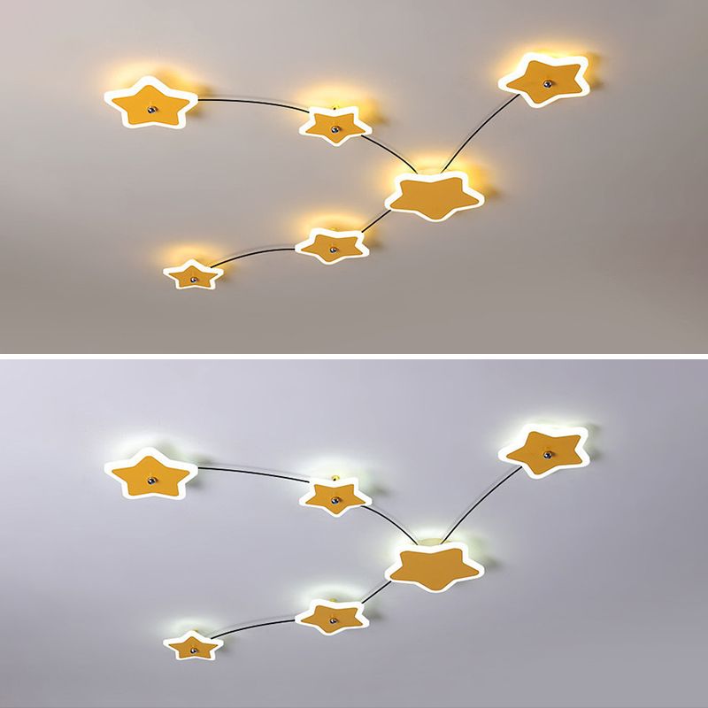 Novelty Cartoon Flush Mount LED Light Kids Style Metal Bedroom Ceiling Light Fixture