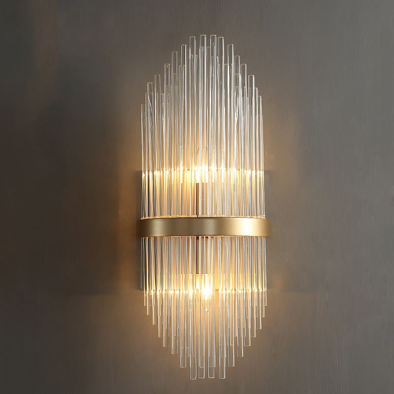 Postmodern Crystal Wall Light Geometric Shape Wall Sconce for Living Room