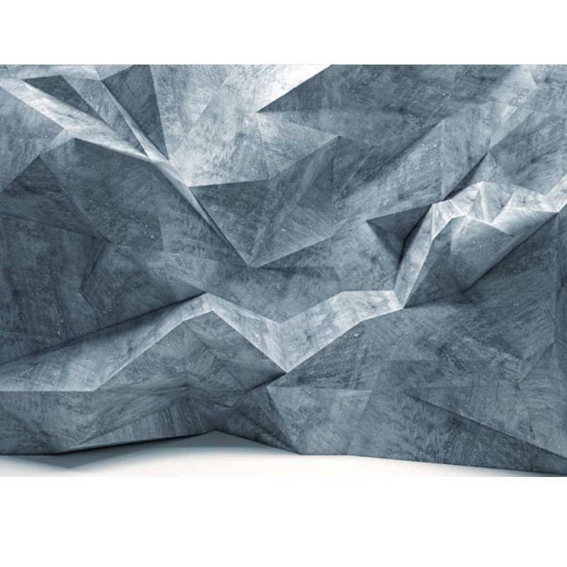 Blue Contemporary Style Mural Wallpaper Giant Graphic Wall Covering for Guest Room