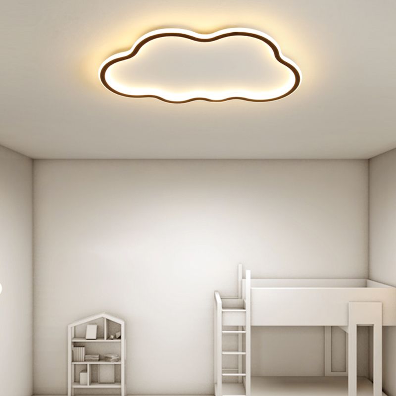 Moderna plafoniera a nuvola in alluminio con montaggio a incasso a LED con paralume in silicone