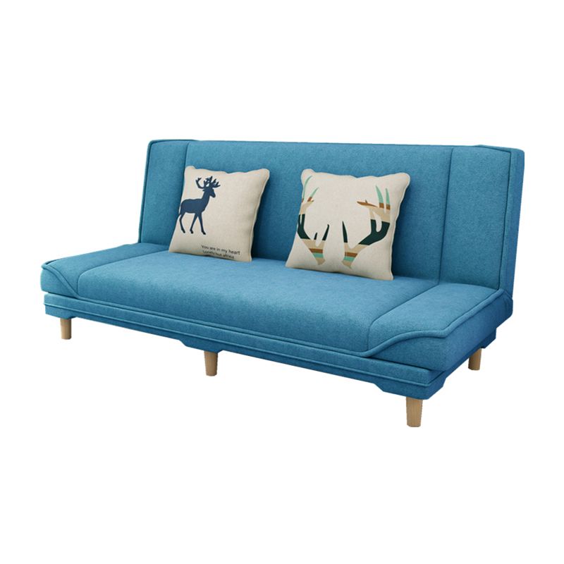 Contemporary Linen Armless Standard Sofa Bed Dual Purpose Sofa for Living Room