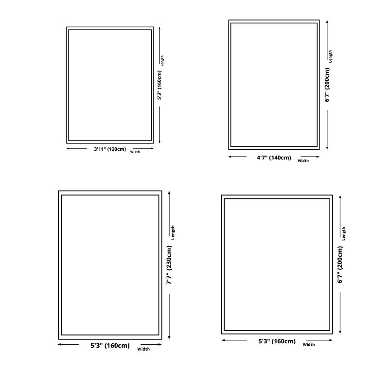 Bohemian Southwestern Print Rug Polyester Indoor Carpet Stain Resistant Area Rug for Living Room