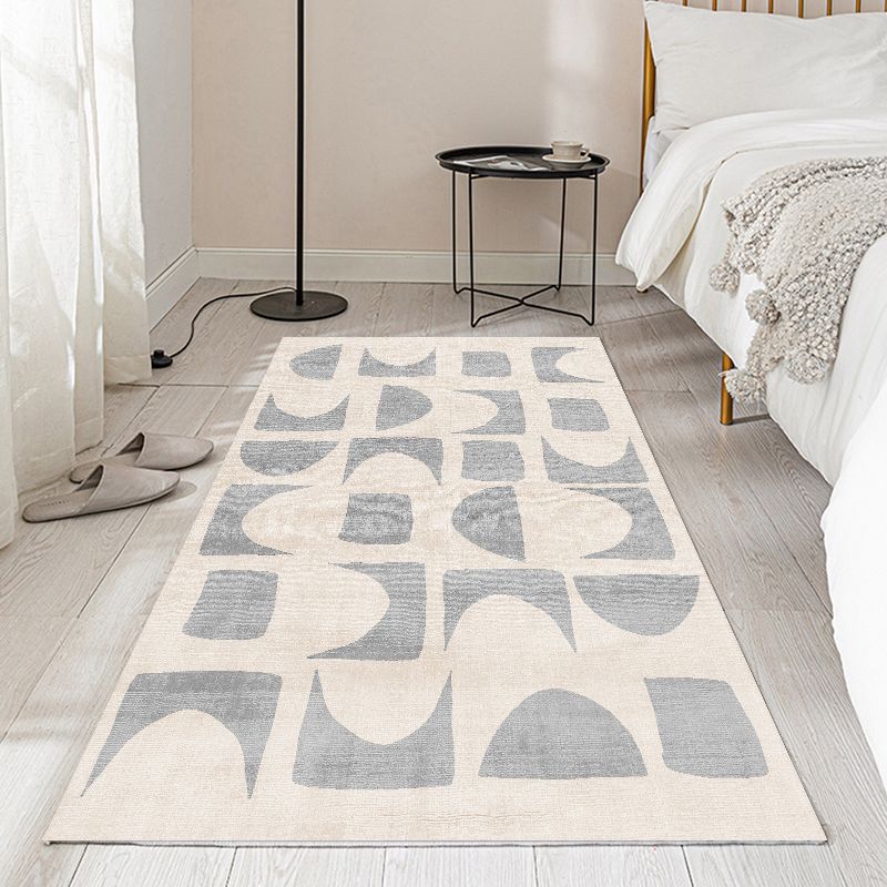 Grijs modern tapijtblending abstract streep binnen tapijt wasbaar tapijt voor woonkamer