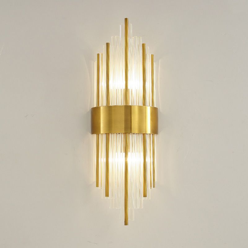 Crystal Geometric Shape Wall Light Modern Style 2 Lights Wall Light Sconce