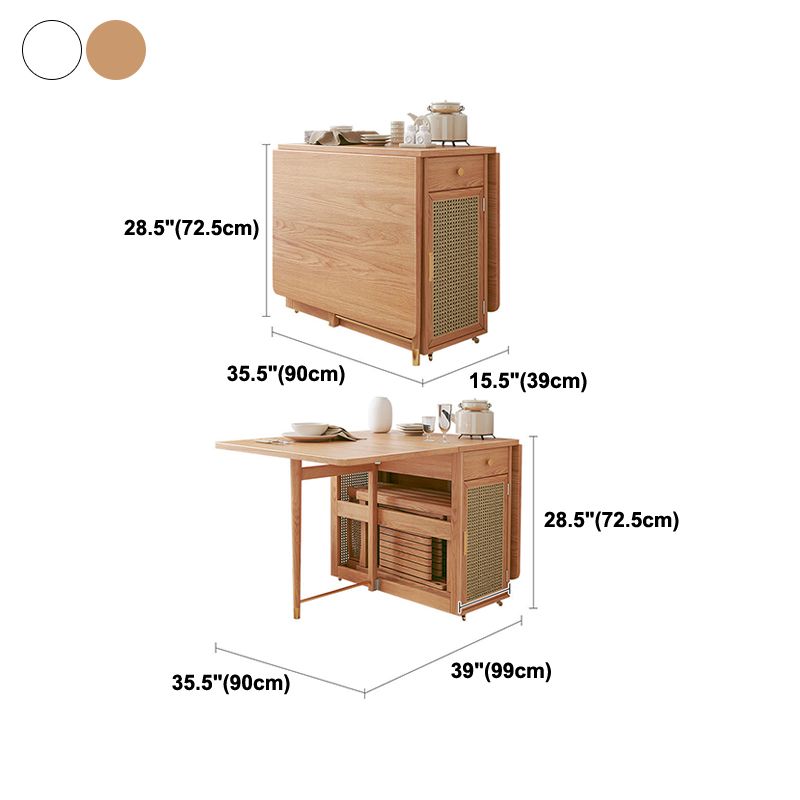 Mesa de comedor rectángulo de mesa de comedor de mediados de siglo 61.8 "