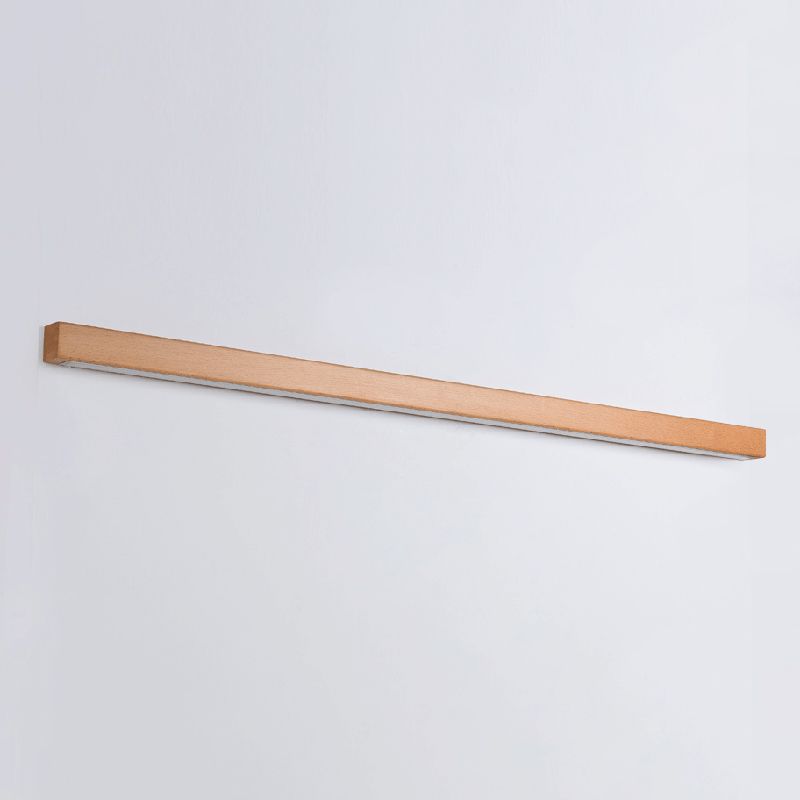 Contemporary Wall Light Fixture Simple Wooden LED Wall Light Sconce for Bathroom