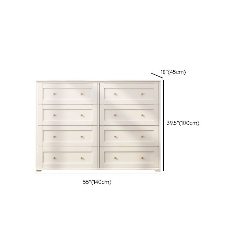 Modern Horizontal Double Dresser Birch Wood Storage Dresser for Bedroom