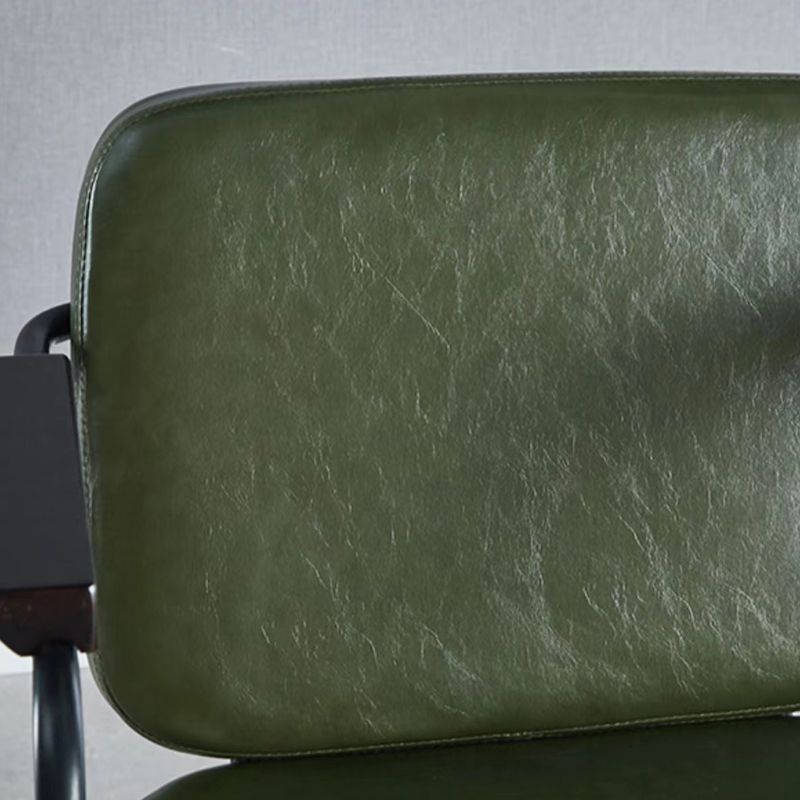 Contemporary Kitchen Dining Chair Upholstered Arm Chair in Black Legs