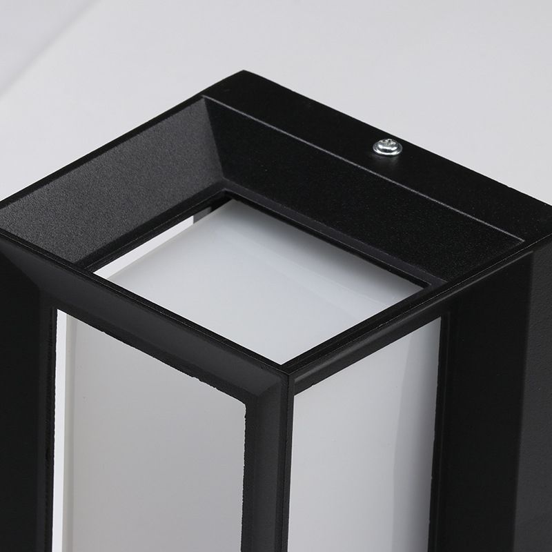 Éclairage mural de nuance géométrique moderne Métal de style simple 1 Lumière Lumière Lumière en noir