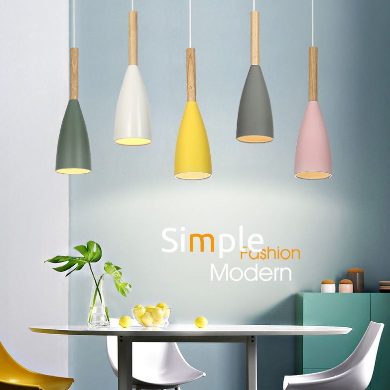 Modern Conical Pendant Ceiling Lights Metal 1 Light Pendant