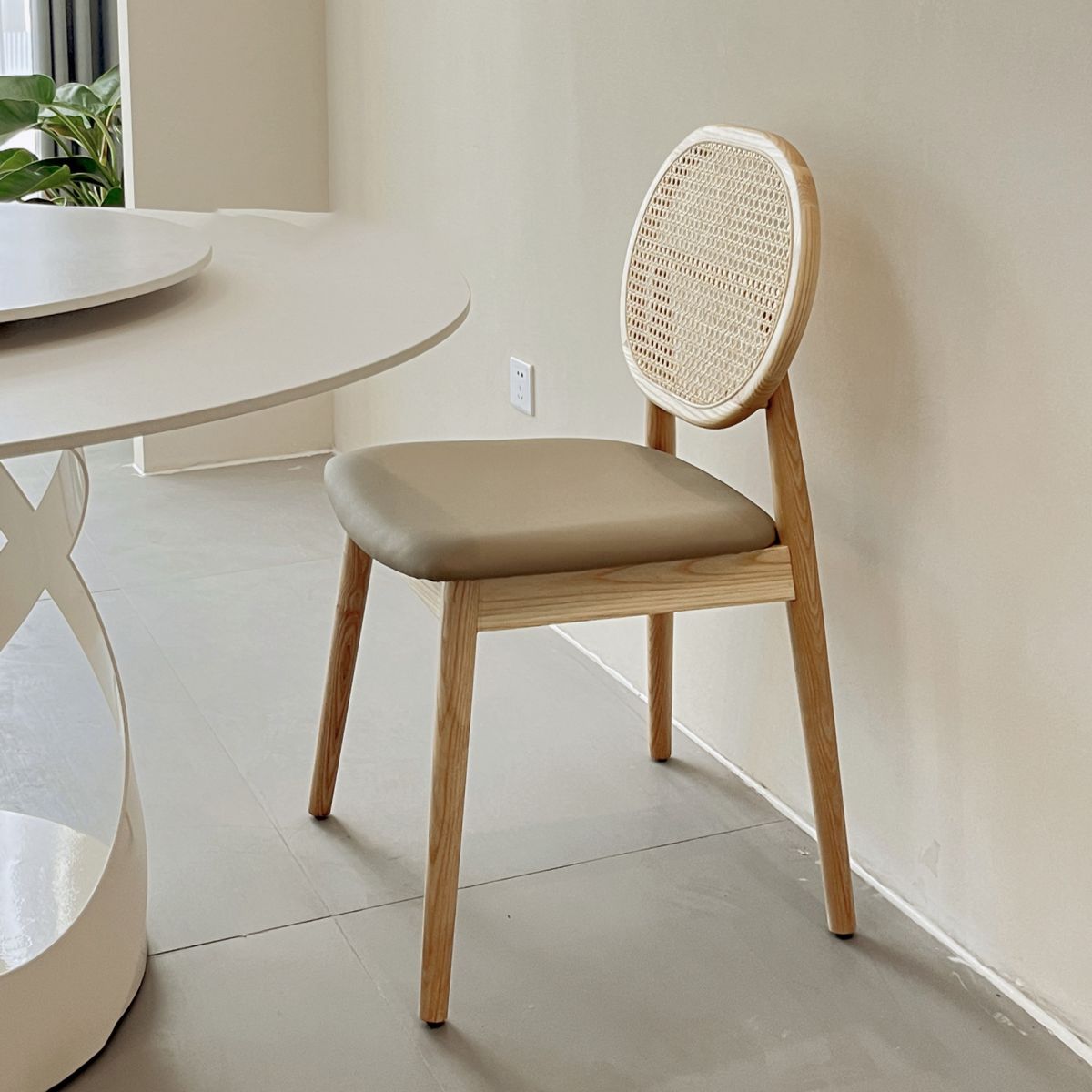 Industrial Style Side Chair Wooden Frame Side Dining Chair for Dining Room