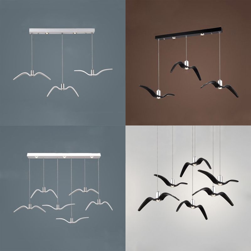 Modern Metal Pendant Lighting, Seagull Ceiling Light Fixture