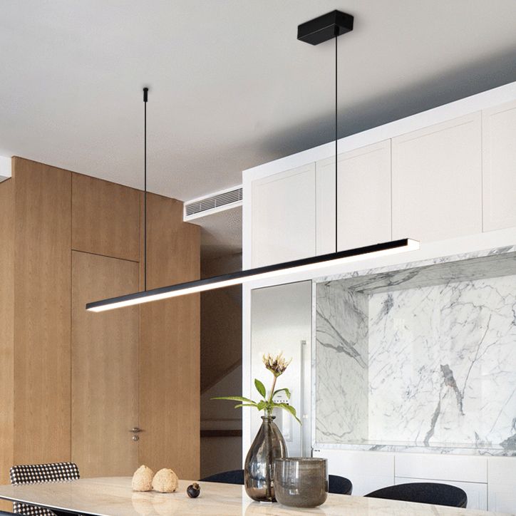 Simple Island Hanging Light Modern Island Light with Acrylic Shade for Dining Room
