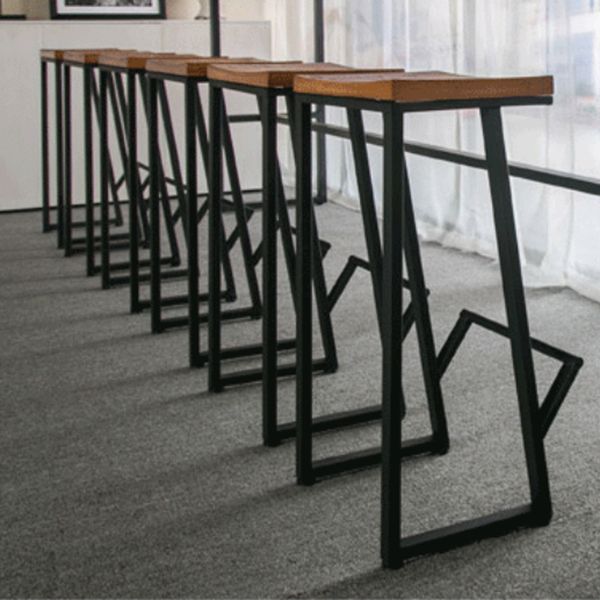 Modern 1/7 Pieces Bar Table Set Rectangle Pine Wood Counter Table with Backless Stools