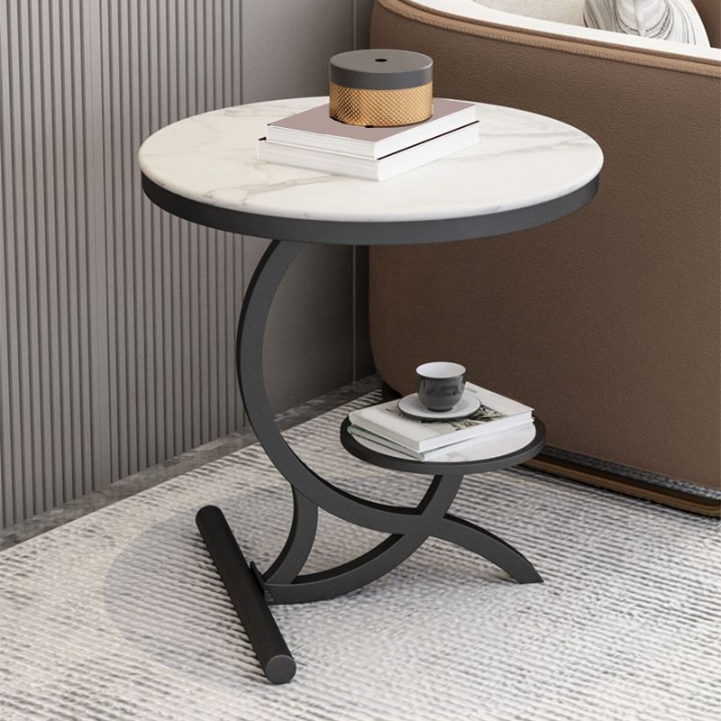 Modern Abstract Corner Table Round Side End Table for Living Room