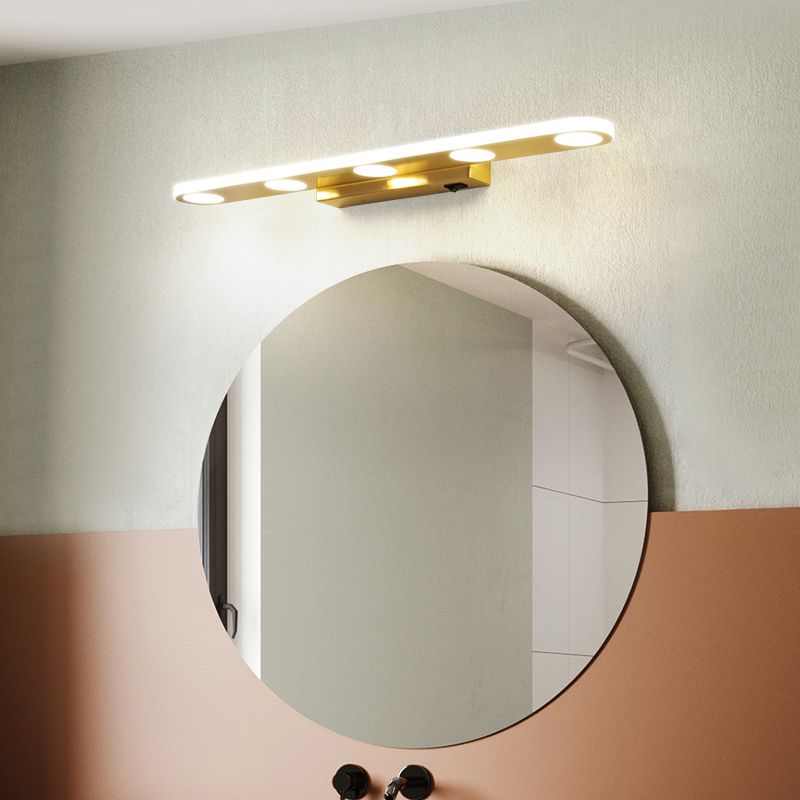 Stile semplice moderno tutta la luce di vanità per vanità in rame lampade per vanità a LED per bagno con doccia
