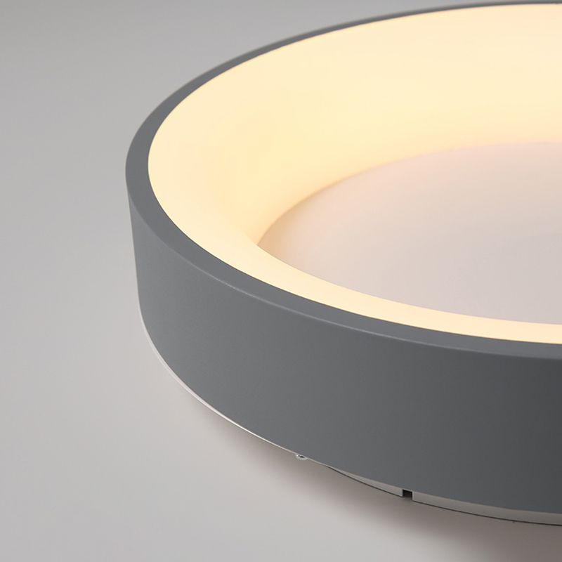 Nouveau Luminaire LED affleurant à tambour moderne 1 luminaire de plafond en acrylique pour