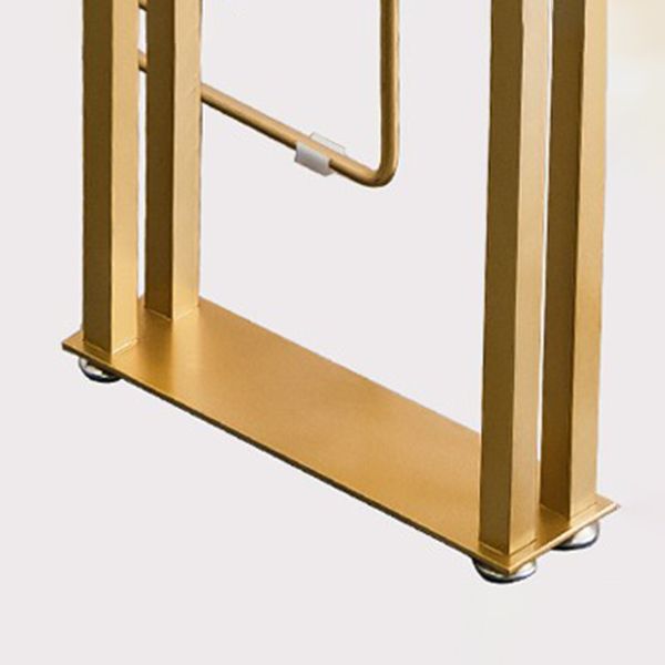 Dining Room Wood Top Counter Table Gold Base 42-inch Glam Style Bar Table