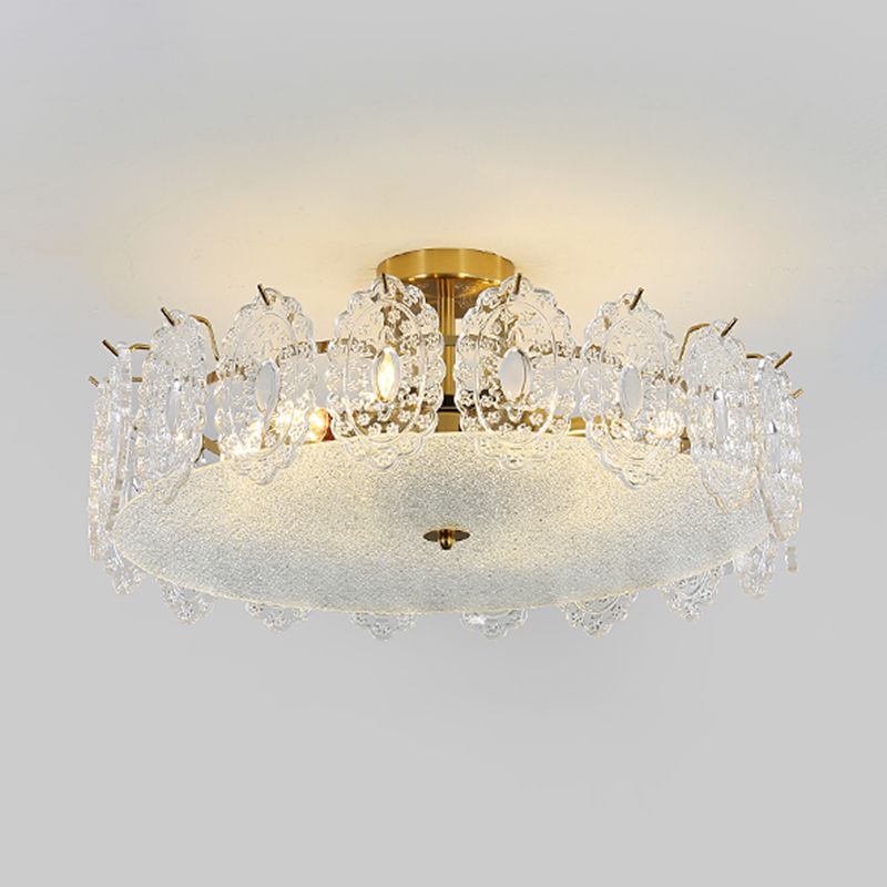 Nordic Ceiling Light Glass Flush Mount Ceiling Light Fixture for Bedroom